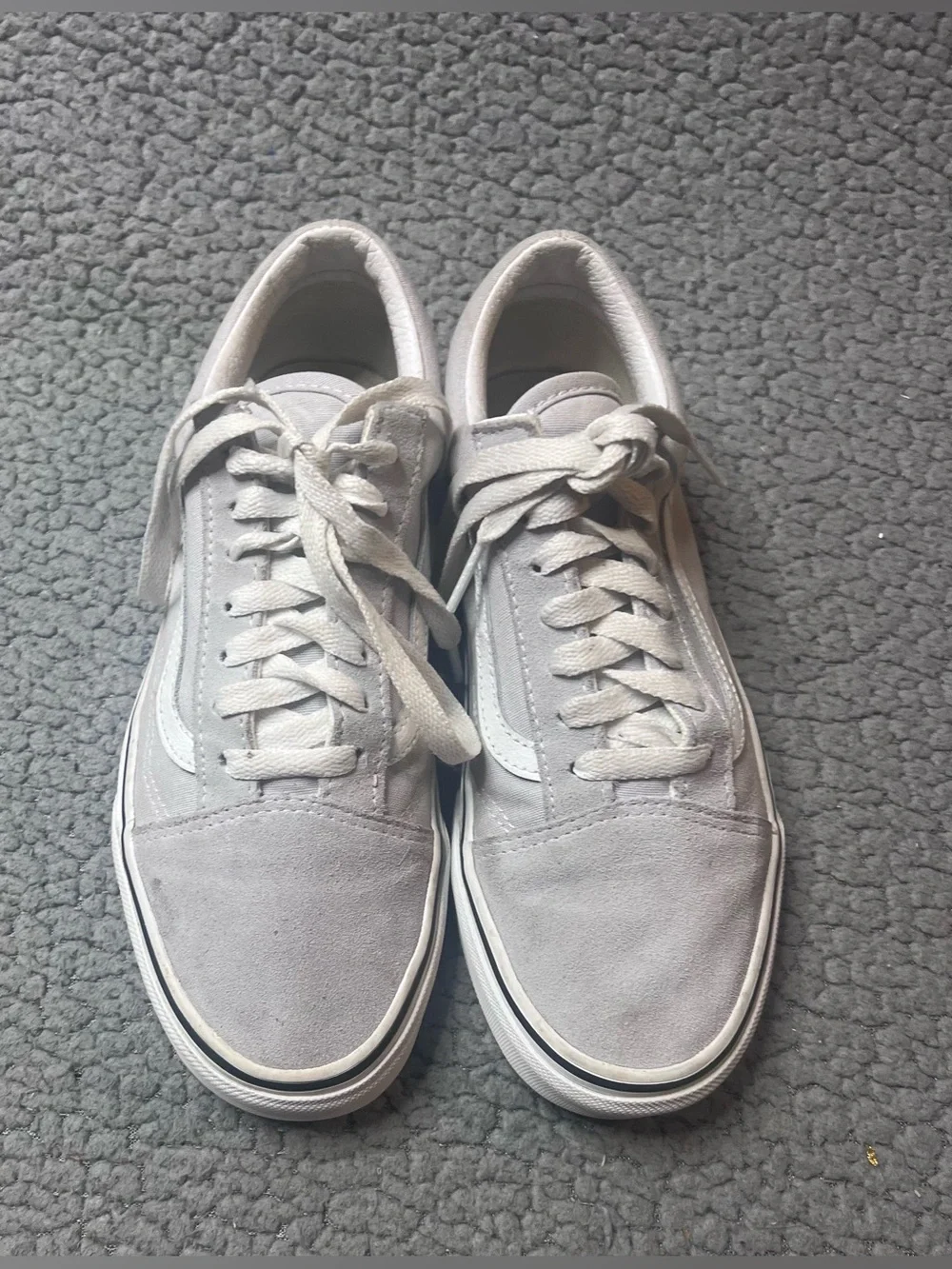 VANS Suede Low Top Sneakers Gray Lace-Up Men’s US 5.5 Casual Round Toe